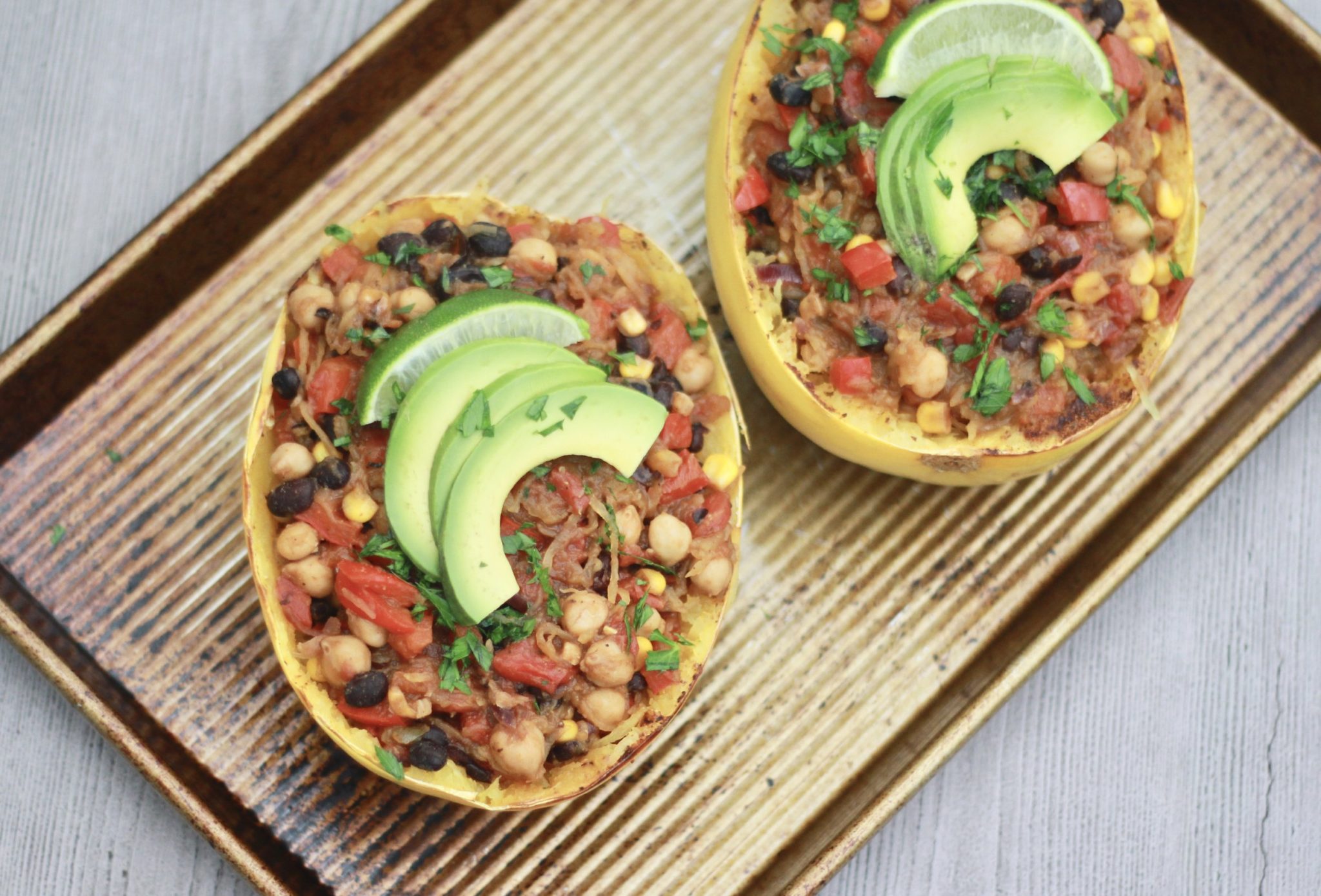 Easy Mexican Spaghetti Squash Boats Wholesome LLC