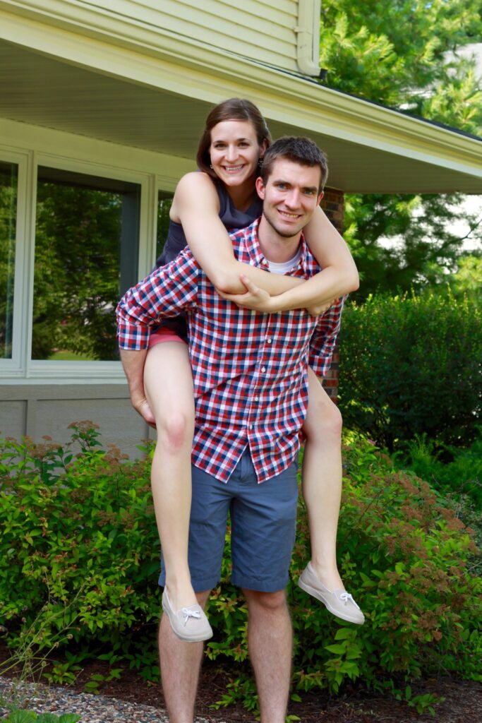 Patrick & I after we bought our first home.