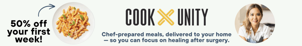 CookUnity - Chef delivered meals so you can focus on healing after your surgery.